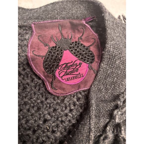 Twelve By Twelve Carpet Rug Cropped Sweater With Tie And Snap - Picture 2 of 7